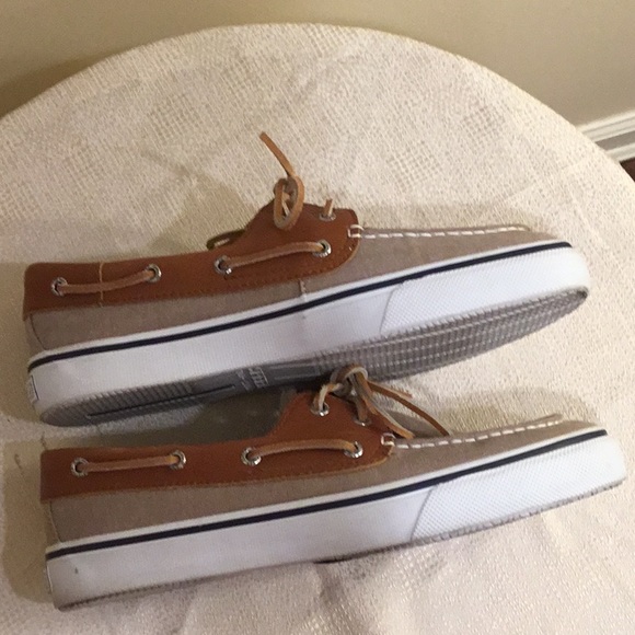 *EUC* Sperry tan canvas boat shoe. Size 11B. - Picture 4 of 8